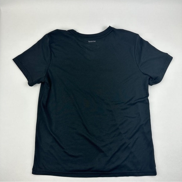 Xersion Athletic Tshirt Womens Medium 10/12 Black Pink Quick Dry - Picture 7 of 7